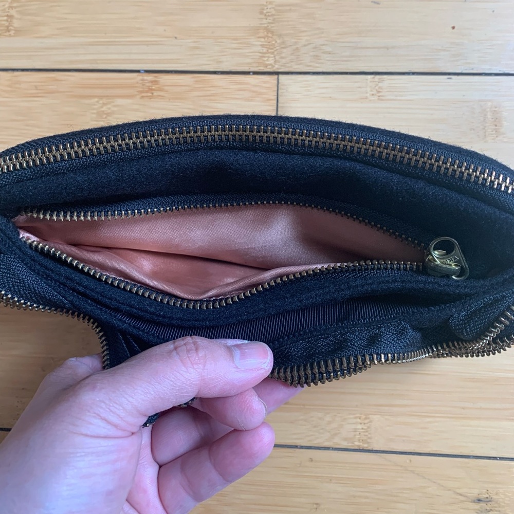 J. Crew Zipper Ruffle Design Wallet Clutch - Picture 4 of 6